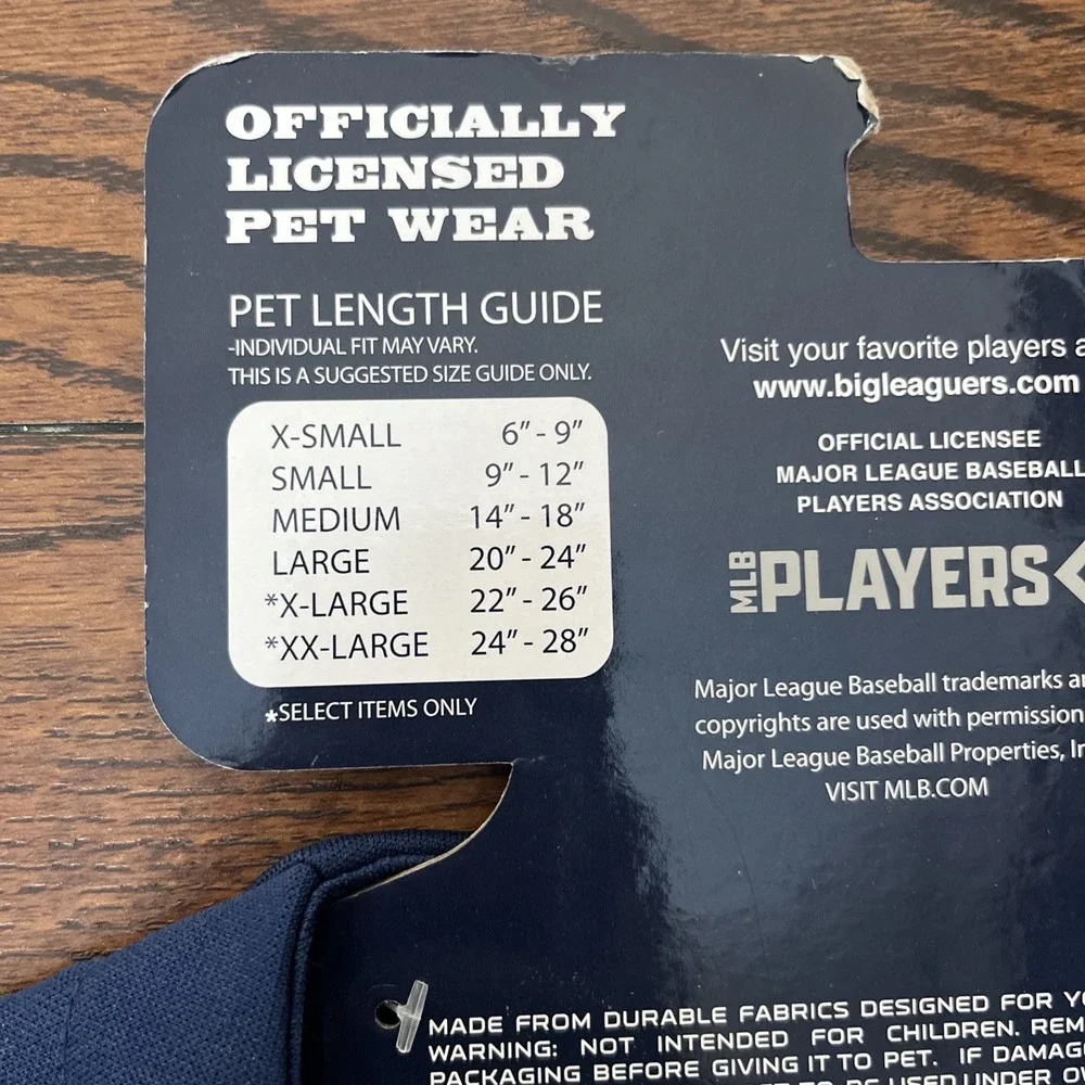 Genuine MLB Merchandise pets first